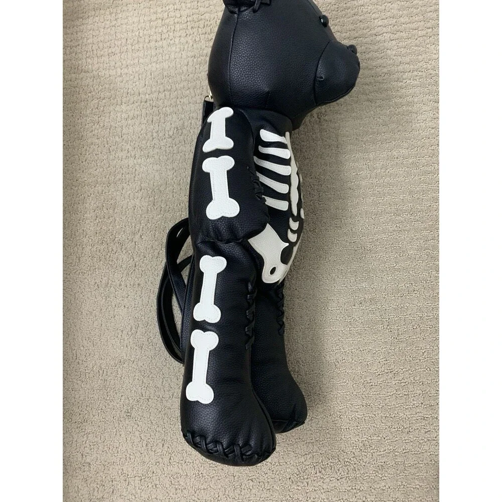 Black Skeleton Stuffed Teddy Bear Backpack Goth 26